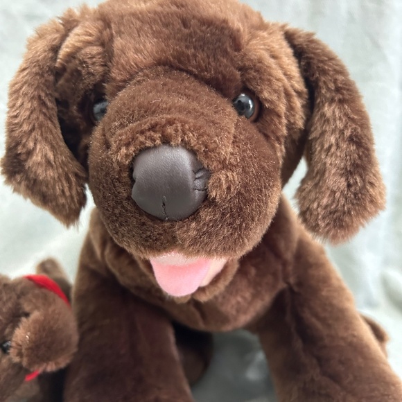 Build-A-Bear 2012 Kennel Pals Brown Labrador with Puppy - Picture 2 of 11